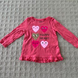 Jumping Beans - Girls Long Sleeve Ruffle Shirt - 18 months